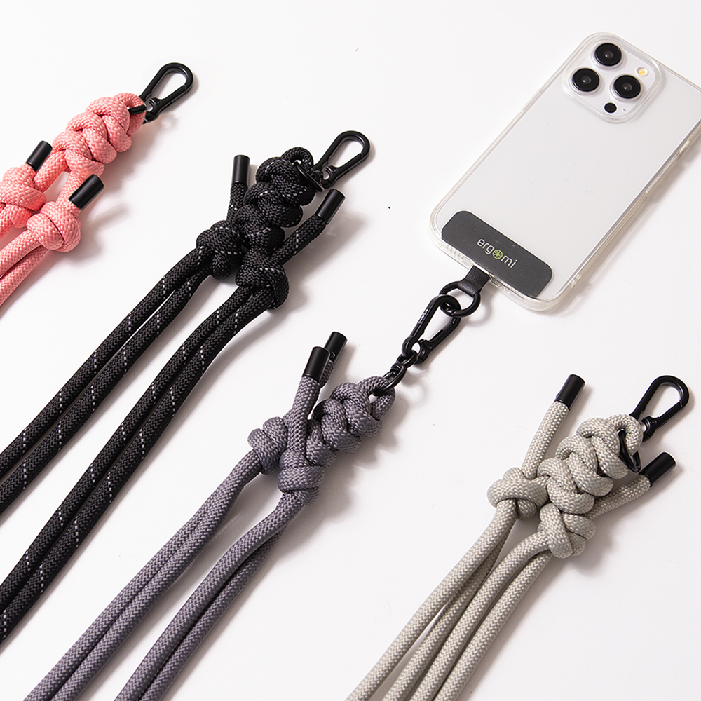 에르고미 8mm 로프 스트랩 세트 핸드폰 줄 크로스 도난방지 랜야드 스마트폰 목걸이 여행