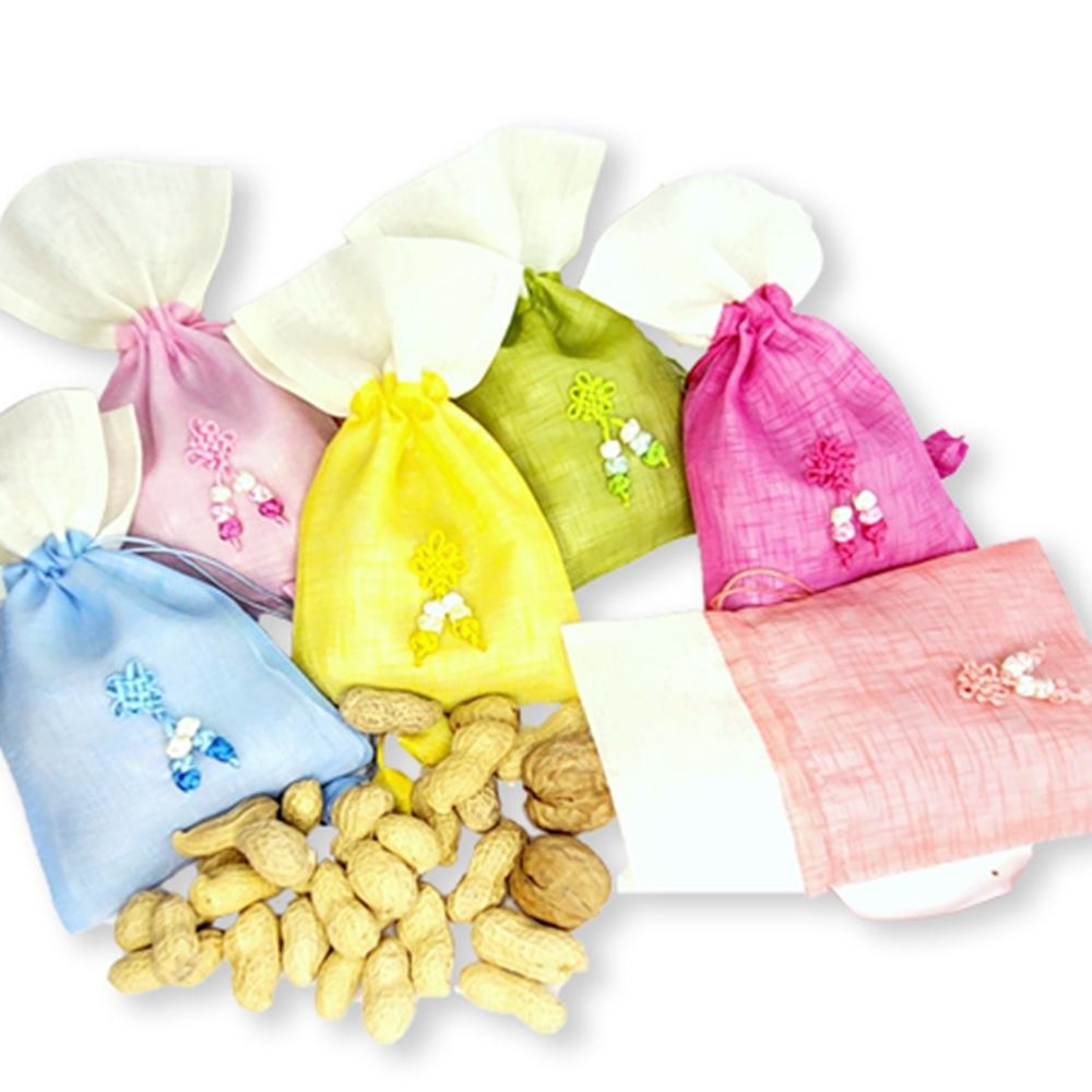 정월대보름 부럼 모시 복주머니 땅콩 호두 급식