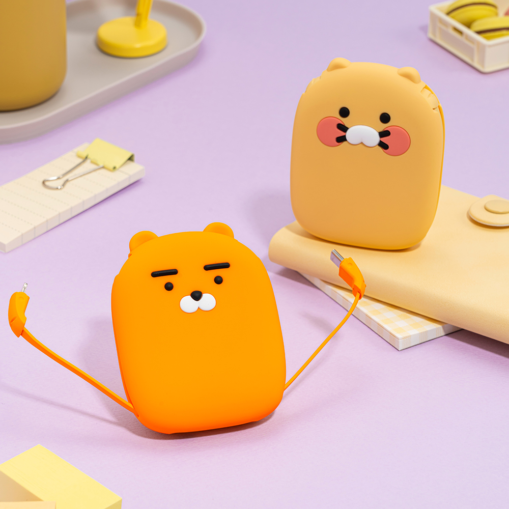 카카오프렌즈 올인원 케이블형 보조배터리 5000mAh (라이언) - 상세 이미지 5