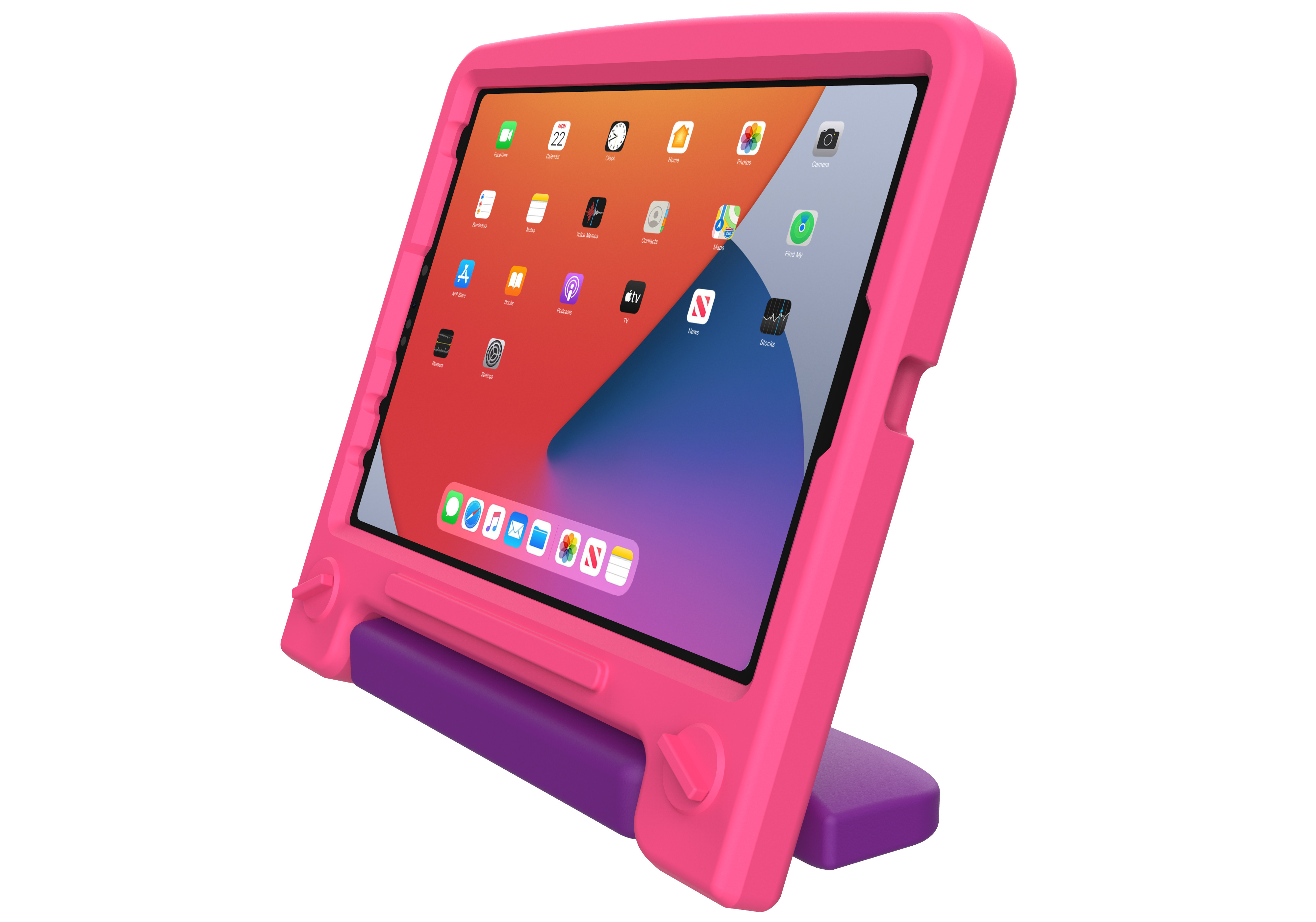 랩씨 충격 방지 에바폼 유아용 키즈 스탠드 케이스 옐로우, 아이패드 에어 4-5세대 27.7cm(10.9인치) - 상세 이미지 4