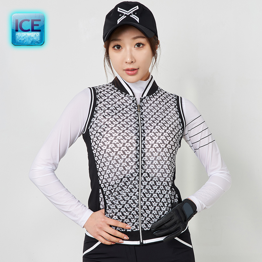 투빅토리 왕관집업조끼 VEST 여성골프웨어 - 상품 이미지