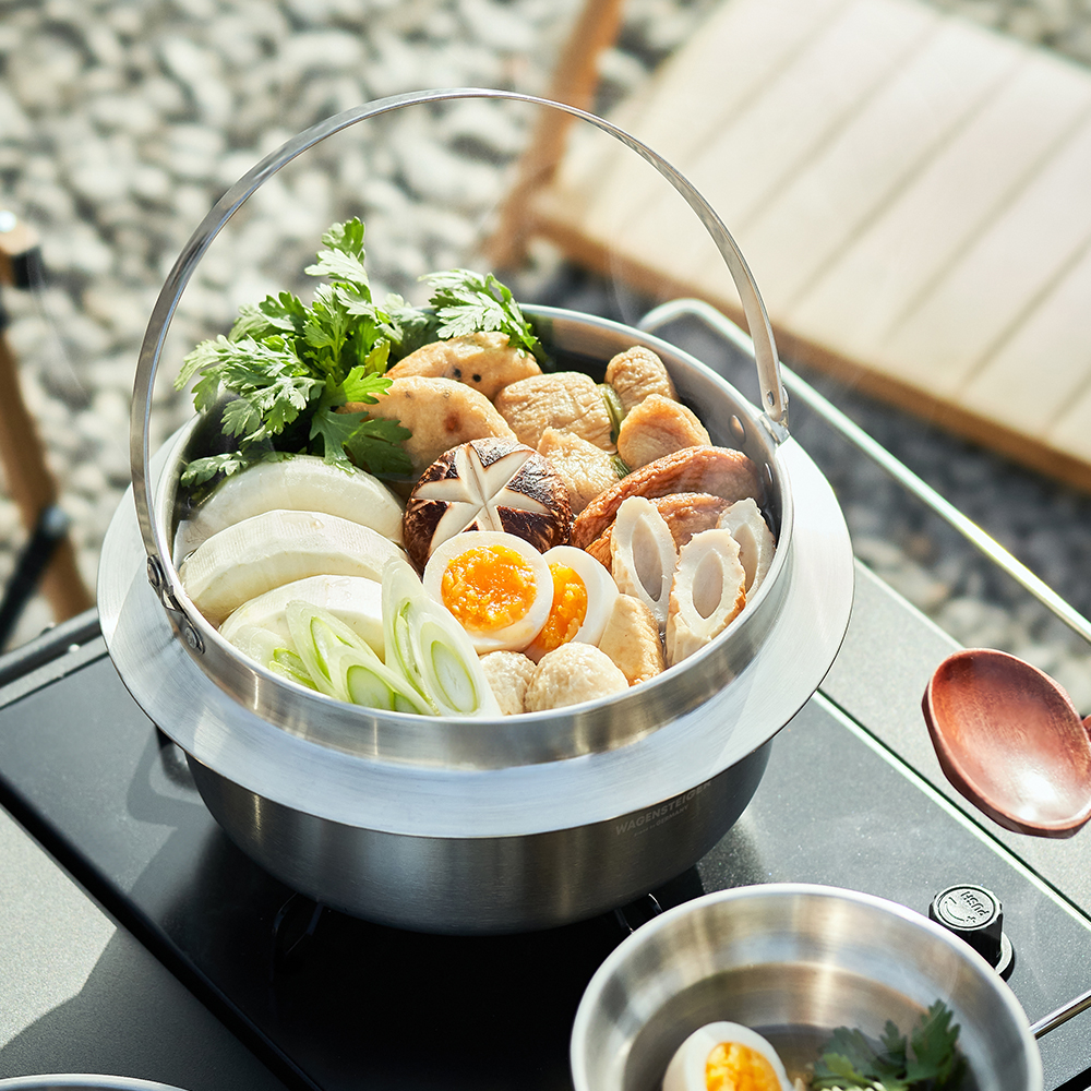바겐슈타이거 통3중 스텐 아웃백 칼드런 / 전용가방 캠핑 가마솥 가스 인덕션 빈티지 옥스포드