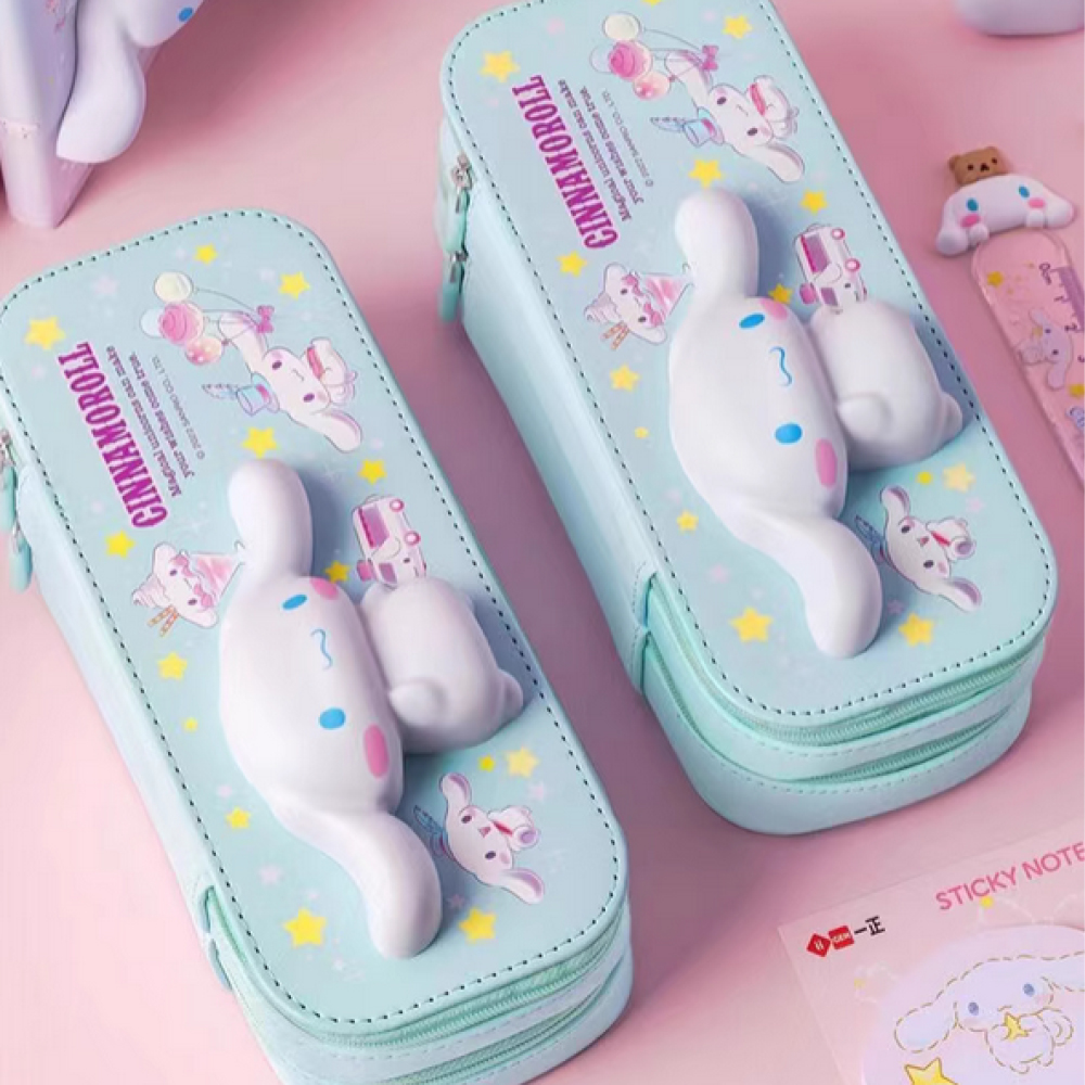 산리오 포차코 쿠로미 시나모롤 말랑이 스퀴시 2단 필통 - 상세 이미지 5