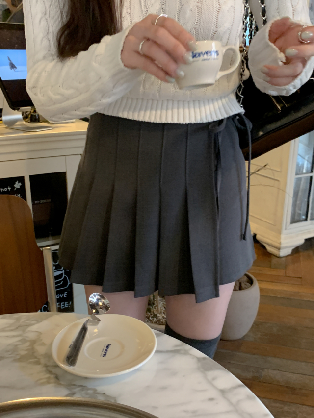 💕URBANE MADE💕 리본 플리츠 미니 스커트 치마바지 발레코어룩 (당일출고 2c) 상세 이미지 68