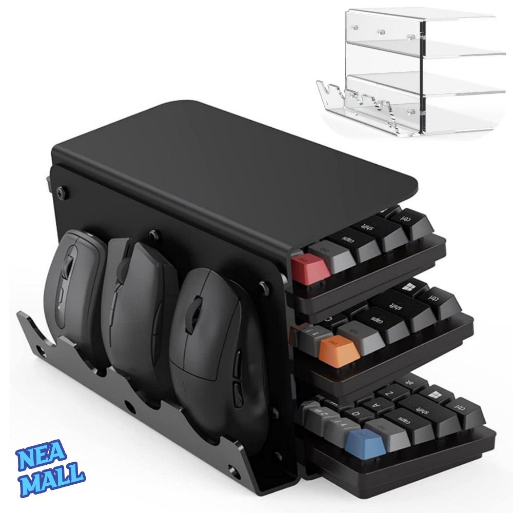 3단 키보드 받침대 키보드 트레이 거치대 보관 키보드 테이블 정리