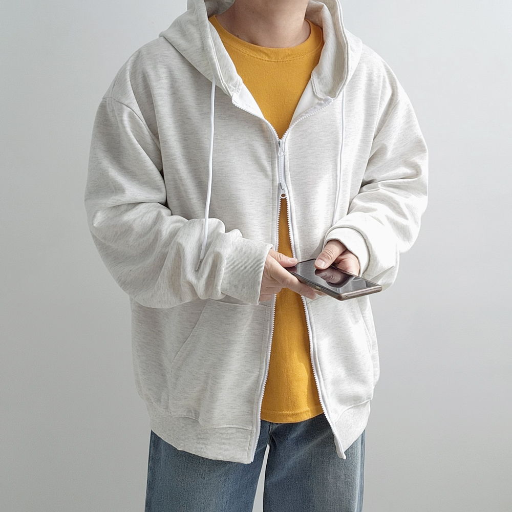 [1+1] 회색후드집업 투웨이후드집업 이미지 2