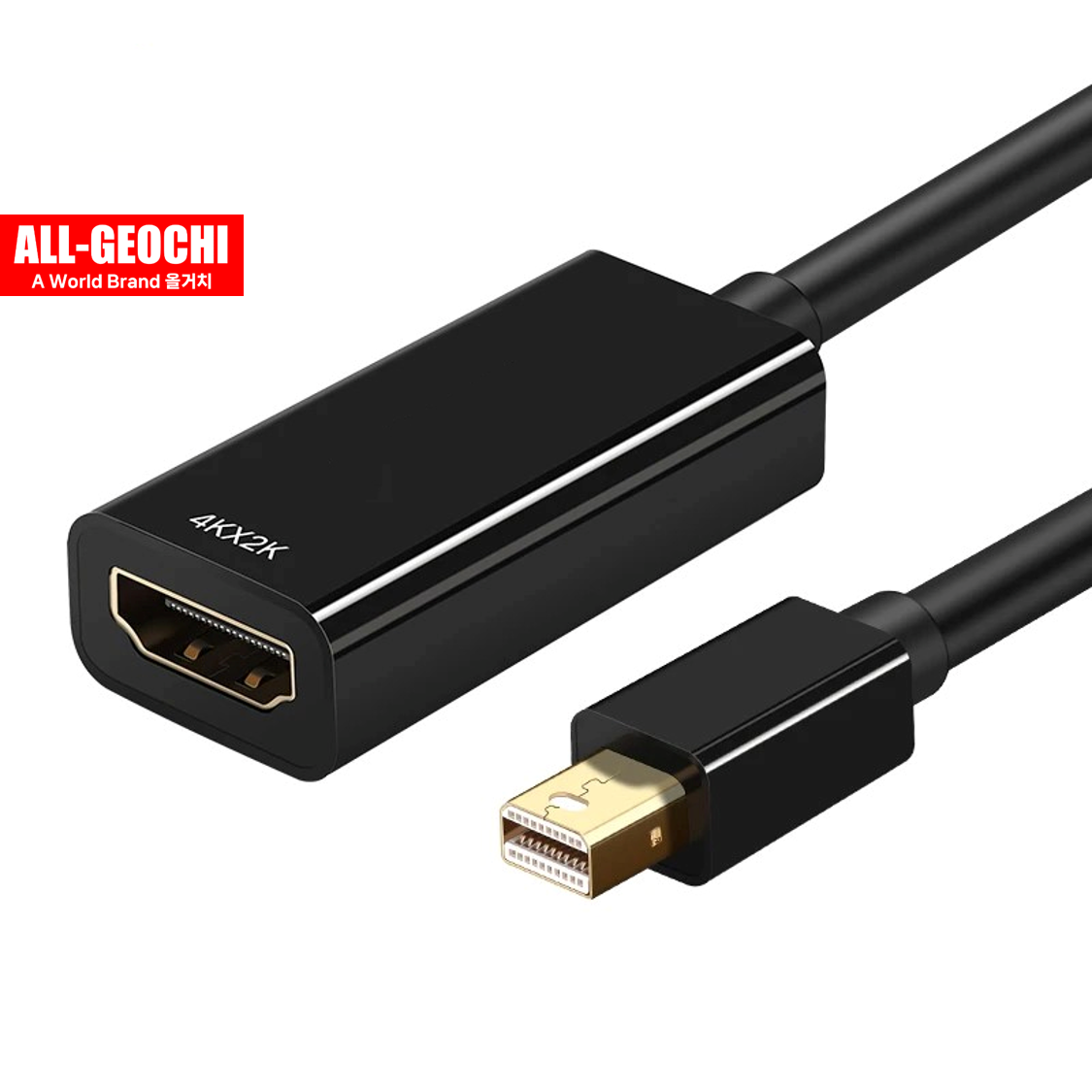 MINI DP to HDMI 젠더 컨버터 케이블 FHD 60Hz UHD 썬더볼트 화이트 - 상세 이미지 3