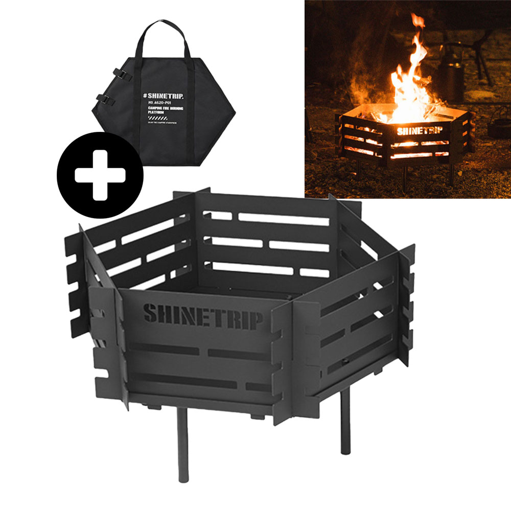 캠핑 화로대 바베큐 그릴 불멍 장작 육각 접이식