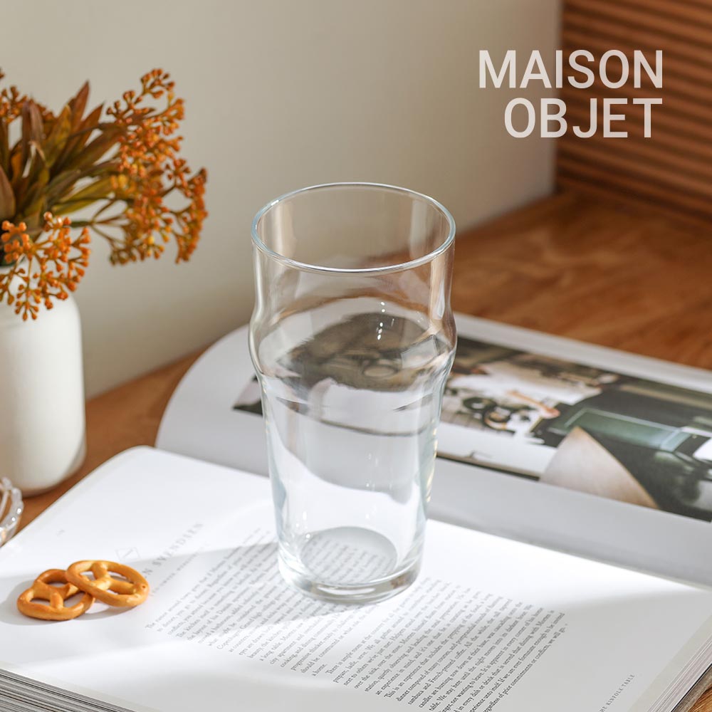 몬즈 UFO 그립 유리컵 하이볼잔 470ml 1개+1개 - 상세 이미지 3
