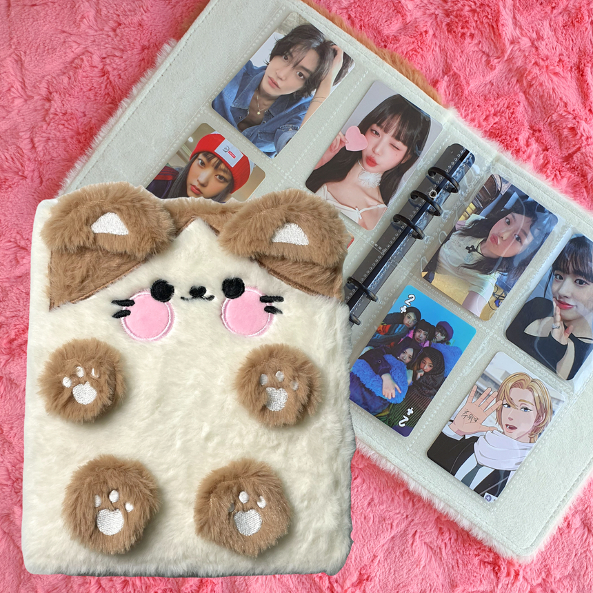 다니샵 냥냥이 털포카바인더 앨범 속지 포함 다이어리 포카홀더북 고양이 털바인더 A6 6공 제품 이미지