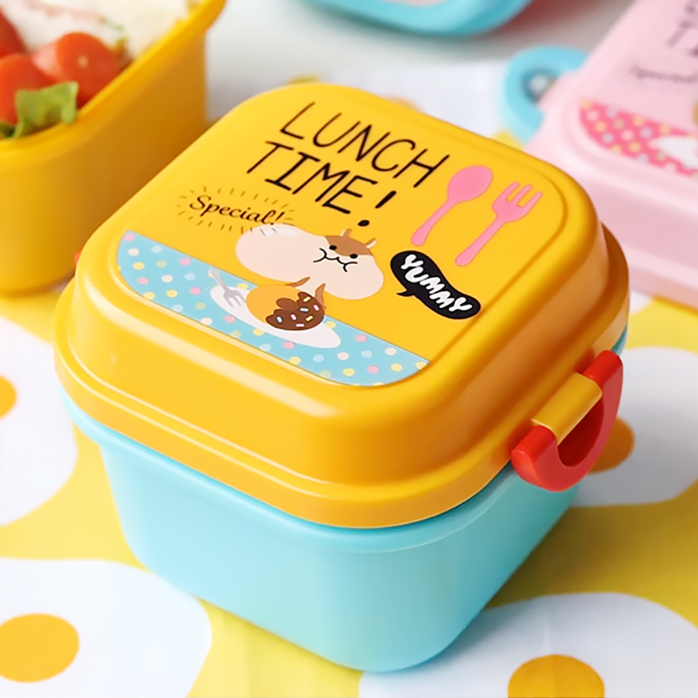 온다온 사각 2단 도시락통 720ml 어린이집 도시락 소풍 샐러드 유치원 런치박스 - 상세 이미지 3