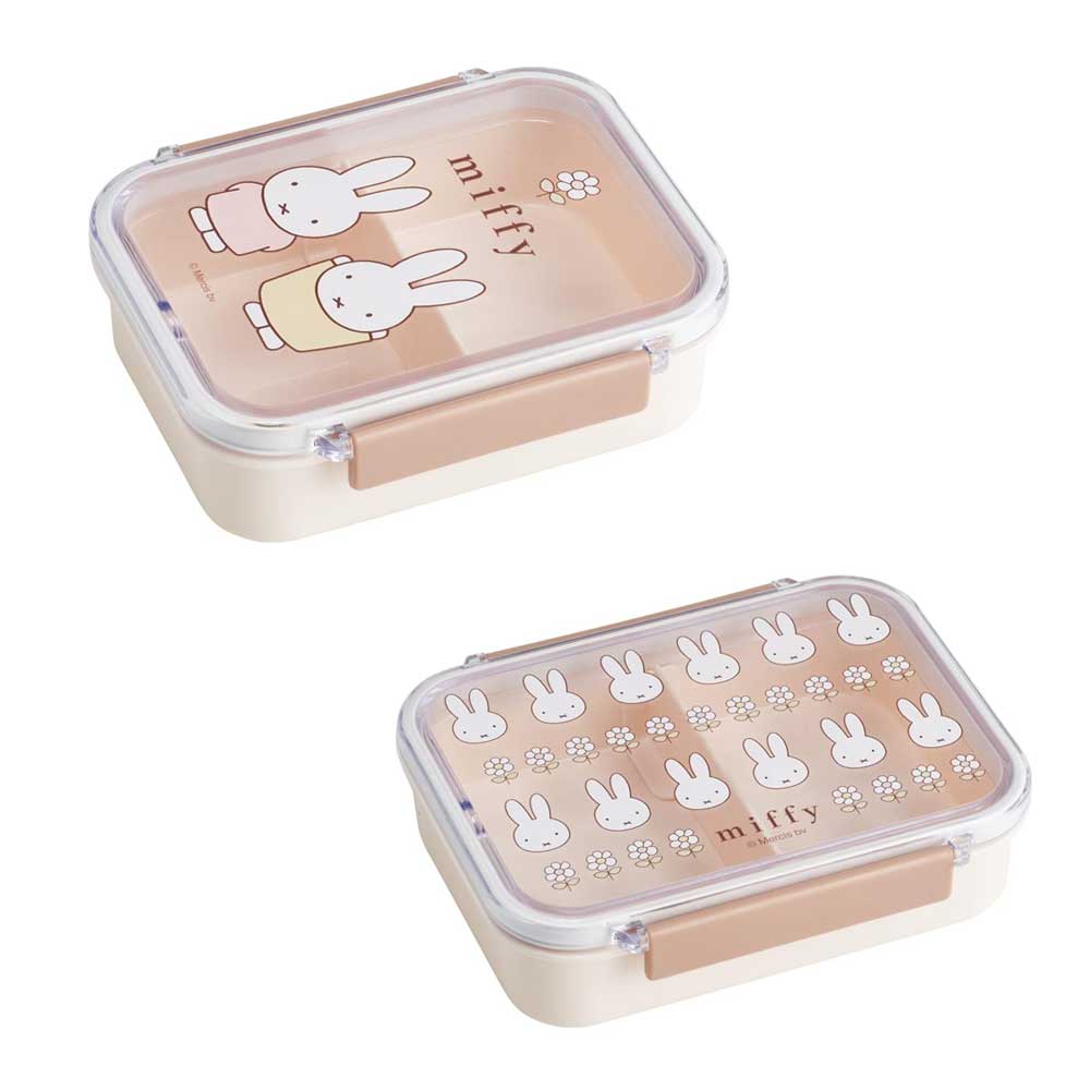 스케이터 식기세척기 대응 미피 캐릭터 보존용기 도시락 430ml 550ml 2종