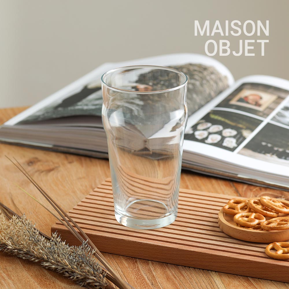 몬즈 UFO 그립 유리컵 하이볼잔 470ml 1개+1개 - 상세 이미지 2