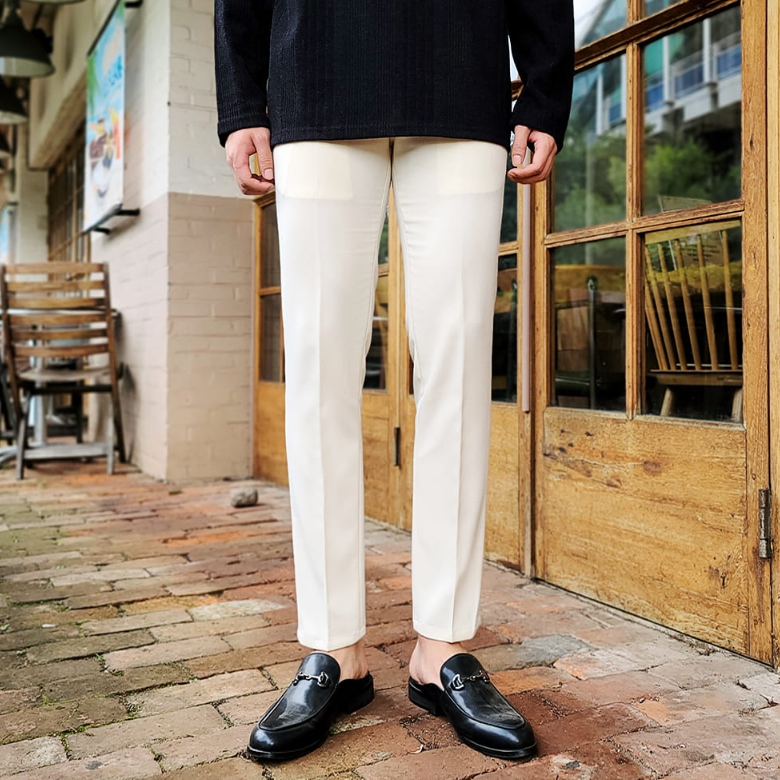 남자 스이웨 봄 가을 링클프리 히든밴딩 9부&10부 2타입 슬랙스 - 상품 이미지