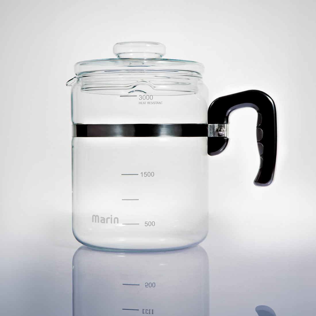 [마린] 헬시 내열유리 약탕기 3L 대용량 직화포트 홍삼제조기 중탕기