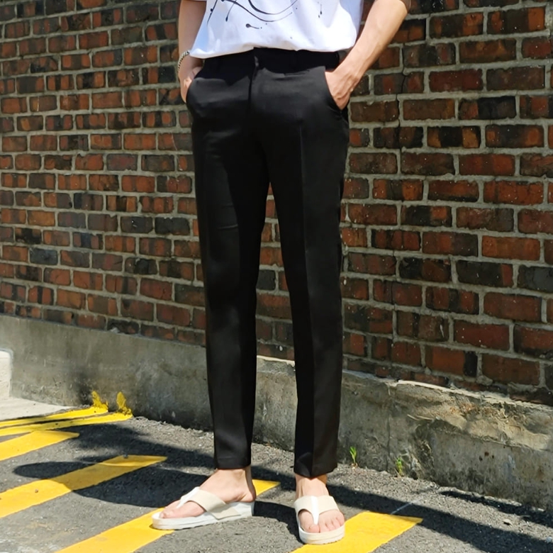 남자 스이웨 봄 가을 링클프리 히든밴딩 9부&10부 2타입 슬랙스 - 상세 이미지 4