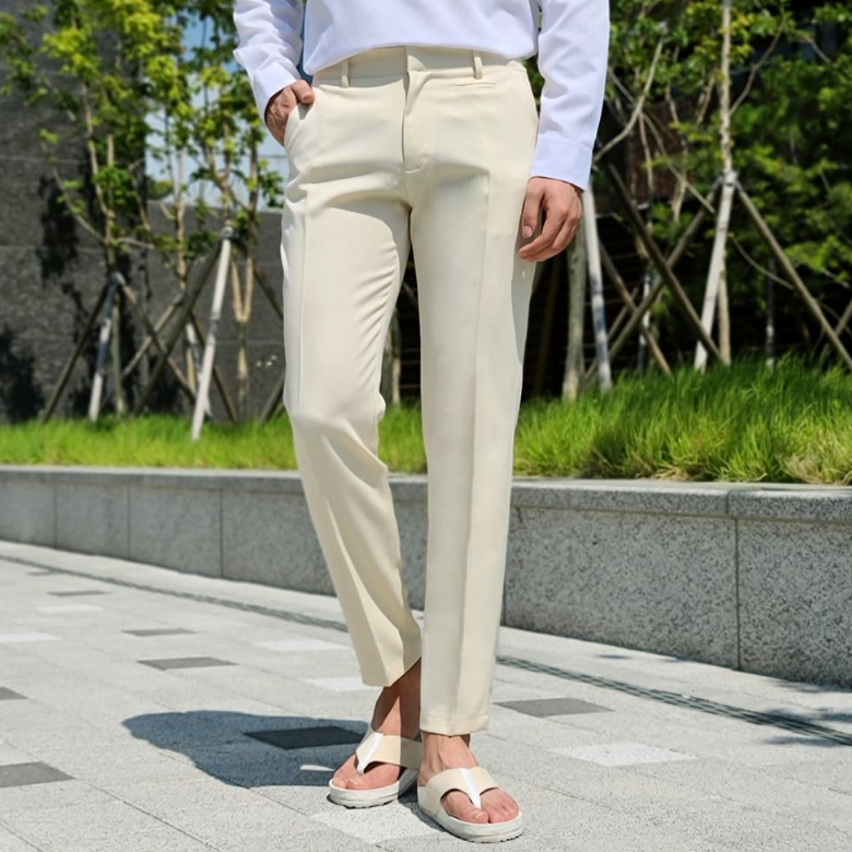 남자 스이웨 봄 가을 링클프리 히든밴딩 9부&10부 2타입 슬랙스 - 상세 이미지 3