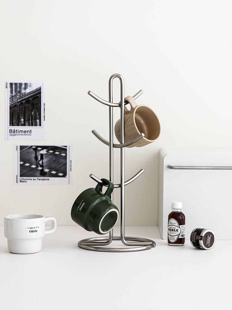 스틸렌 스텐 타워형컵걸이 컵꽂이 주방정리 수납거치대 (CRP0054)