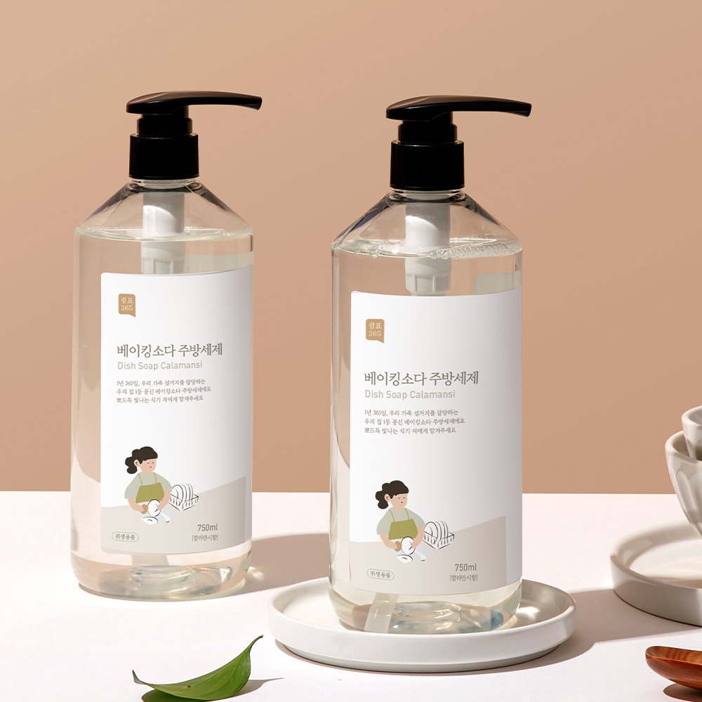 쉼표365 베이킹소다 주방세제 750ml 4개 깔라만시 - 상세 이미지 4