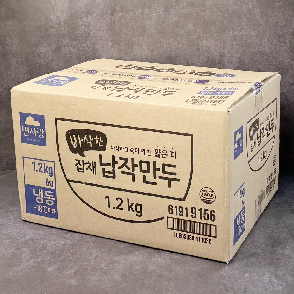 면사랑 바삭한 잡채 납작만두 맛있는 튀김 당면 야끼만두 업소용 군만두 당면고기, 1.2kg, 6개 - 상세 이미지 2