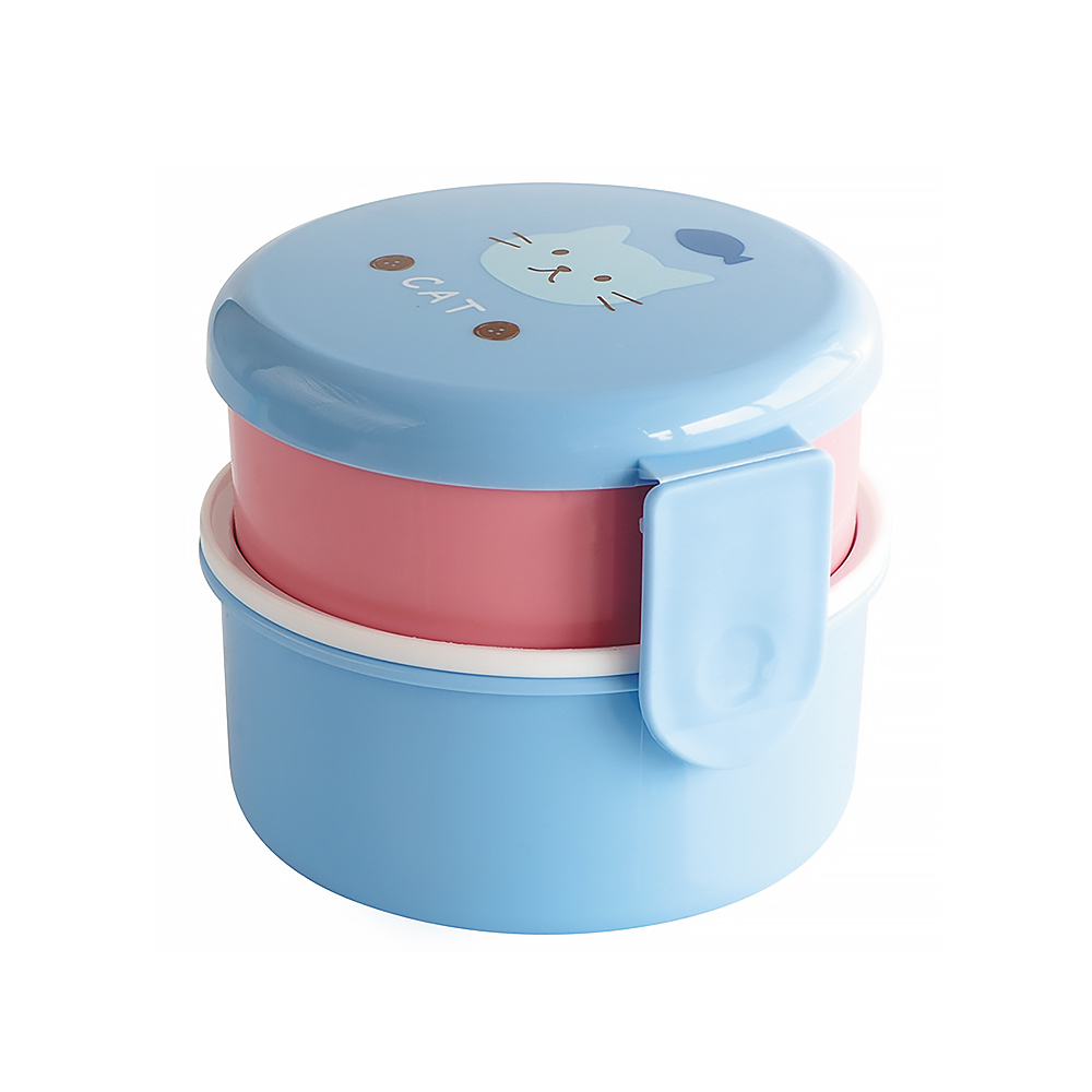 온다온 원형 2단 도시락통 540ml 어린이집 도시락 소풍 샐러드 유치원 런치박스 이미지 7