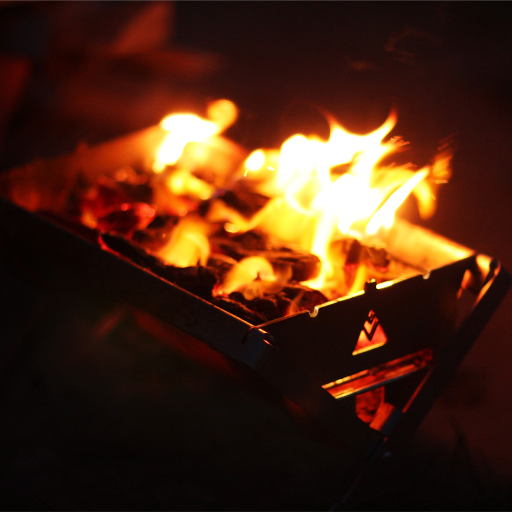 밥캠핑 엑스그릴 컴팩트 접이식 숯불 바베큐그릴 불멍 캠핑화로대