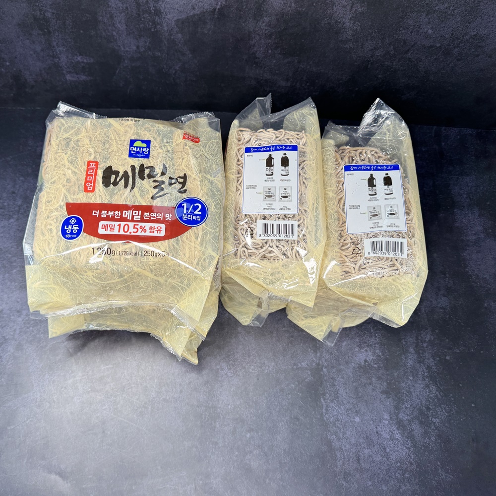 면사랑 냉동 프리미엄 메밀면 모밀국수 소바 메밀국수 냉모밀 1.25kg, 1개 - 상세 이미지 4