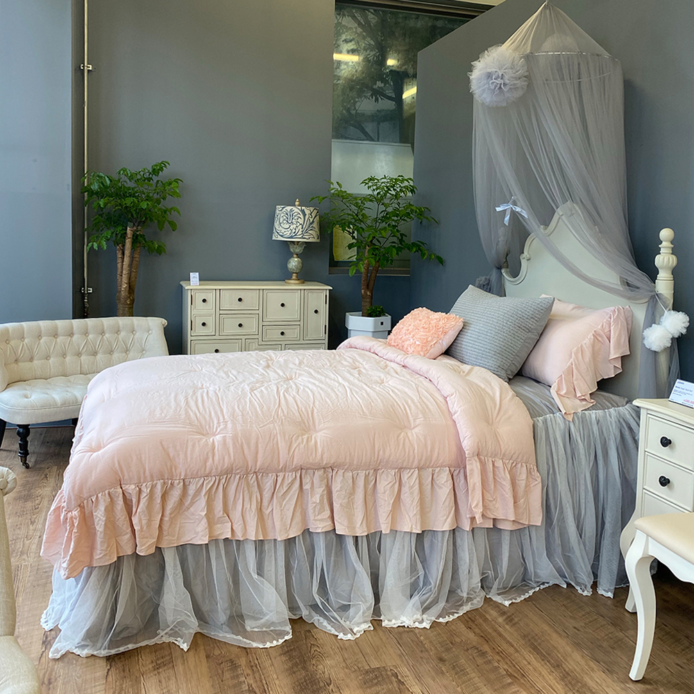 베드스커트 퀸 레이스 프릴 미라지 침대 스커트 치마