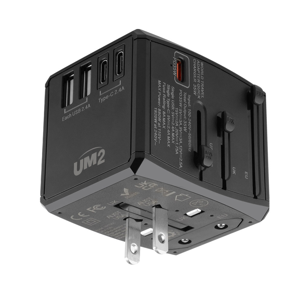 여행용 멀티 어댑터 고속 USB C타입 PD충전기 해외 배낭여행 필수 초고속 멀티충전기 : UM2 COBY