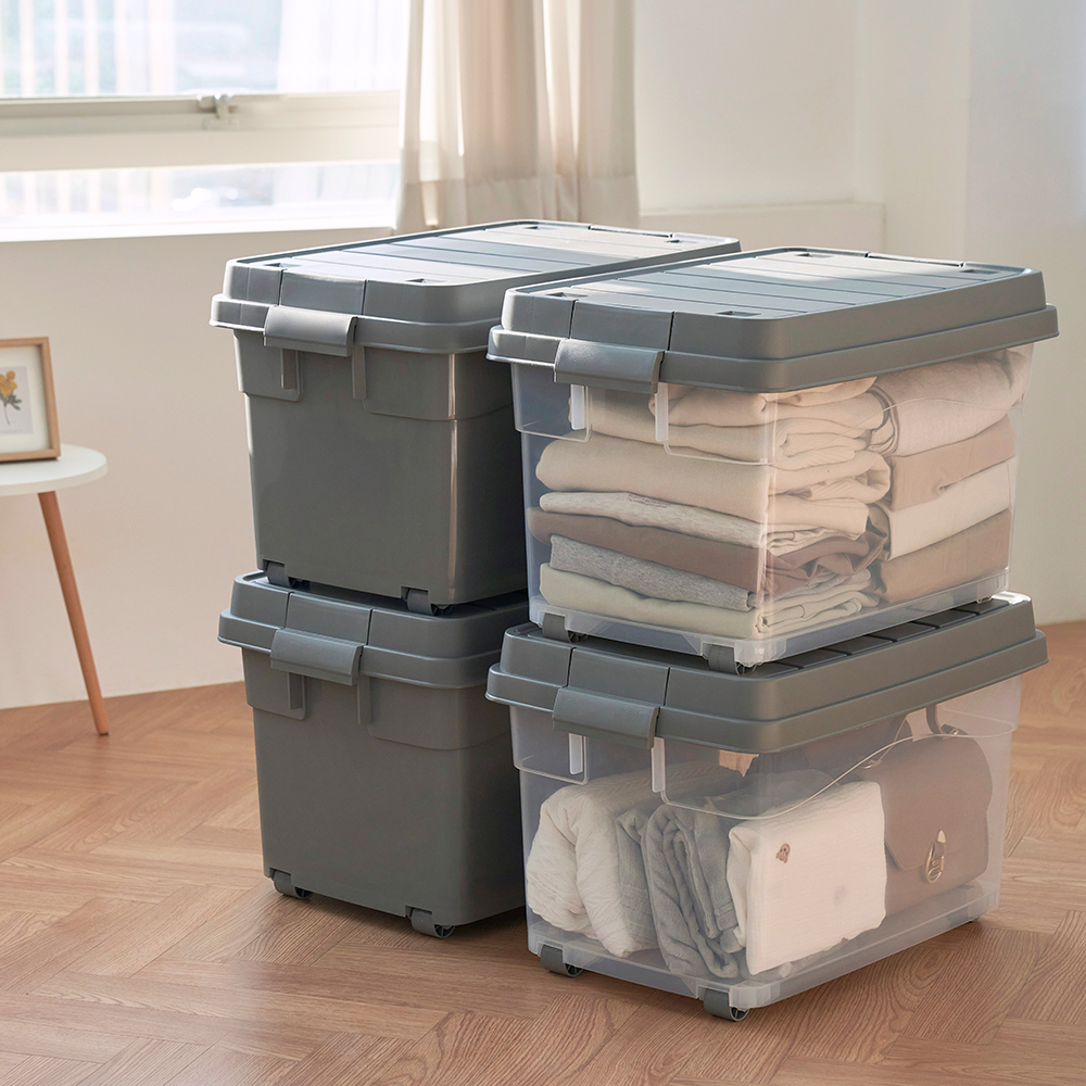 [단독] 프랑코 퍼블릭 리빙박스 2개 세트구성 대형 옷 장난감 소품 수납 정리함 90L+60L