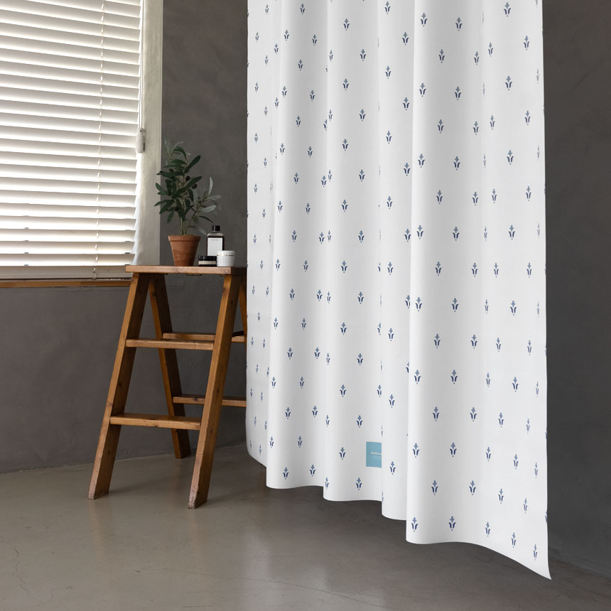 원세븐나인 패브릭 샤워커튼 리틀 튤립 L (180X208cm)