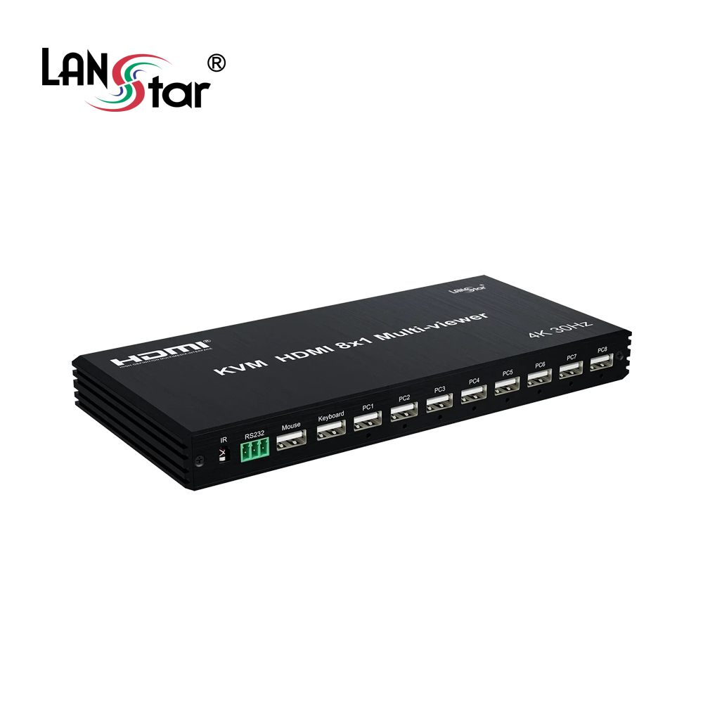 KVM 스위치 CCTV 모니터 HDMI 멀티뷰어 4K 화면분할기 (LS-M8TS) - 상세 이미지 2
