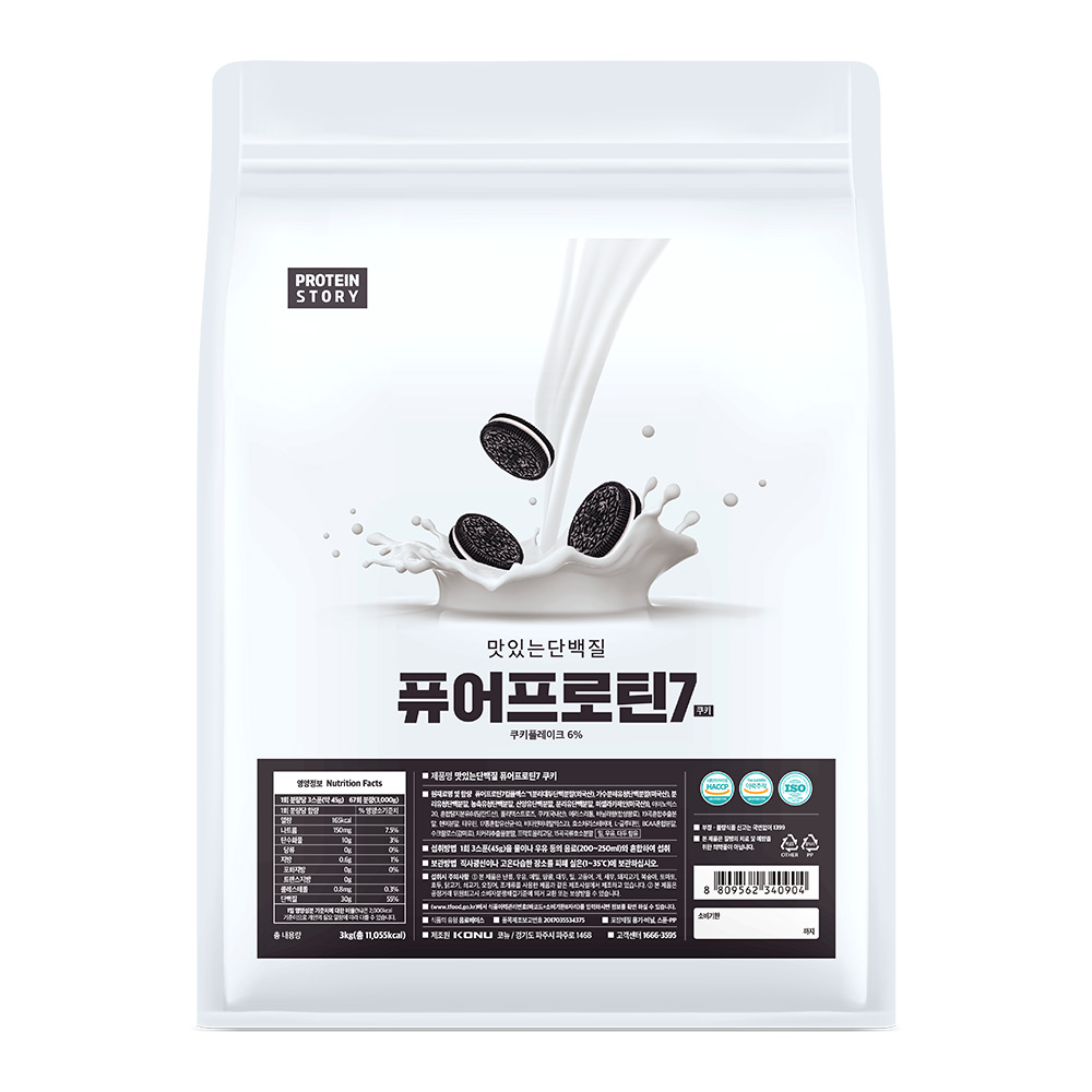프로틴스토리 맛있는 단백질 퓨어프로틴7 오트밀 3kg - 상세 이미지 3