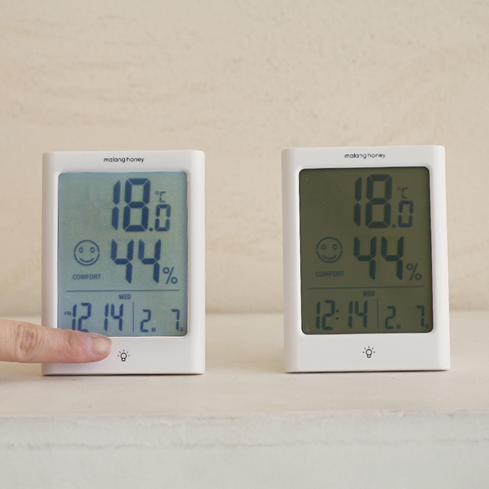 1+1 말랑하니 백라이트 온습도계 디지털 습도계 신생아 온도계