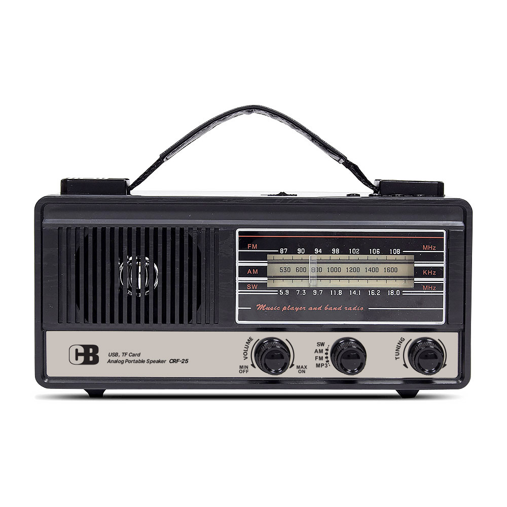 아날로그 레트로 MP3 USB SD카드 AM FM 휴대용 탁상 라디오 CRF-25 - 상세 이미지 2