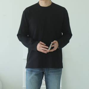 남자긴팔티 오버핏 수피마 레이어드티 남자쭉티 착용 후기 | 사이즈/핏 총정리 - 상품 이미지 3