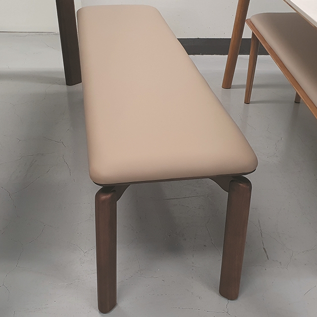 스코나 그라벤 원목 패브릭 레더 3인 벤치 의자 1400