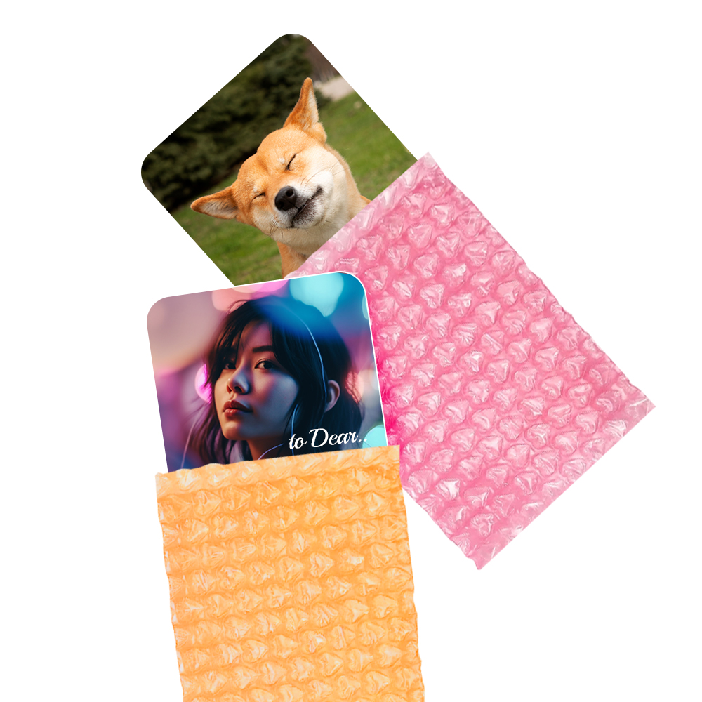 에어캡 봉투 뽁뽁이 소형 선물포장 포카포장 하트 10x10cm 10매 이미지 6