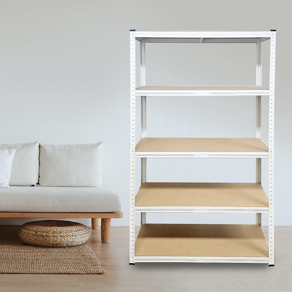 무볼트 철제선반 5단화이트 FRCW5-10418 조립식 앵글 선반 경량랙 페리코