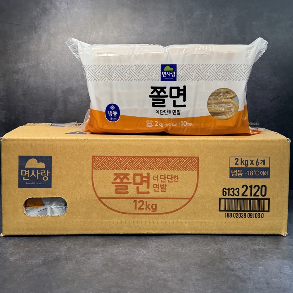 면사랑 냉동쫄면 냉쫄면 쫄면면 사리 업소용 2kg, 6개 - 상세 이미지 5