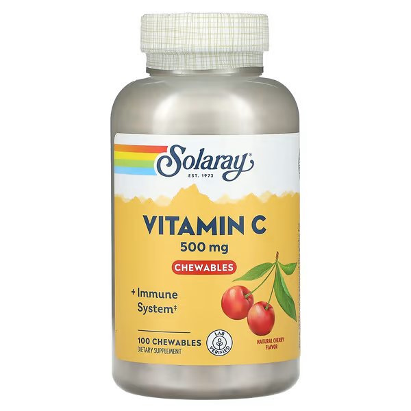 솔라레이 비타민C(체리맛) 500mg 100츄어블 - 상품 이미지