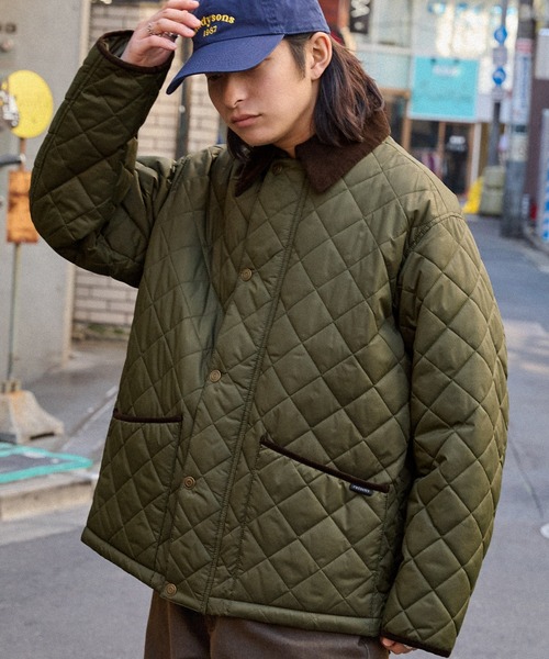 retock's 퀼팅 자켓 카라 코듀로이 빅 실루엣 오버핏 재킷 발수 나일론 4컬러 이미지 2