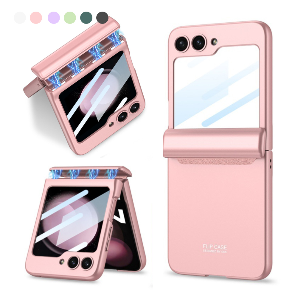 갤럭시 힌지 보호 케이스 마그네틱 핑크, 갤럭시Z 플립5 - 상품 이미지