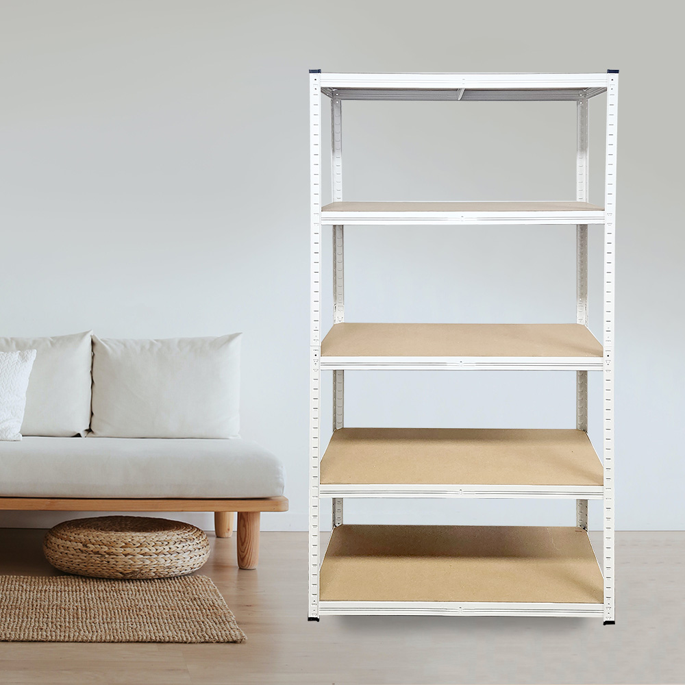 무볼트 철제선반 5단 화이트 FRCW5-9418 조립식 앵글 선반 경량랙 페리코