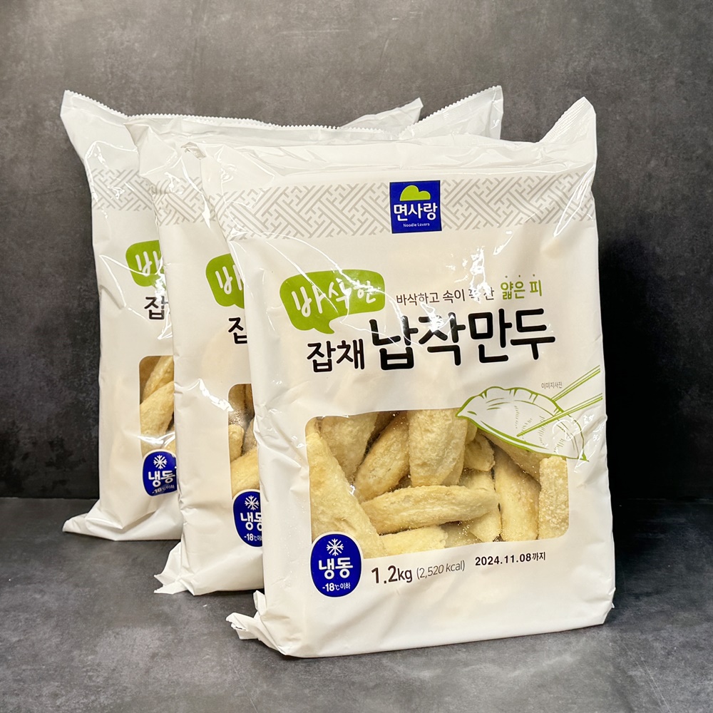 면사랑 바삭한 잡채 납작만두 맛있는 튀김 당면 야끼만두 업소용 군만두 당면고기, 1.2kg, 1개 - 상세 이미지 4