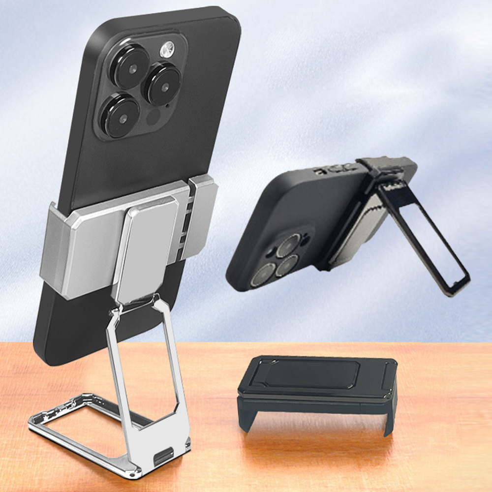 핸드폰 집게 자석 휴대용 거치대 비행기 2단 접이식 회전 스탠드 책상 탁상용 자바라 각도 길이 조절 차량용 탈부착식
