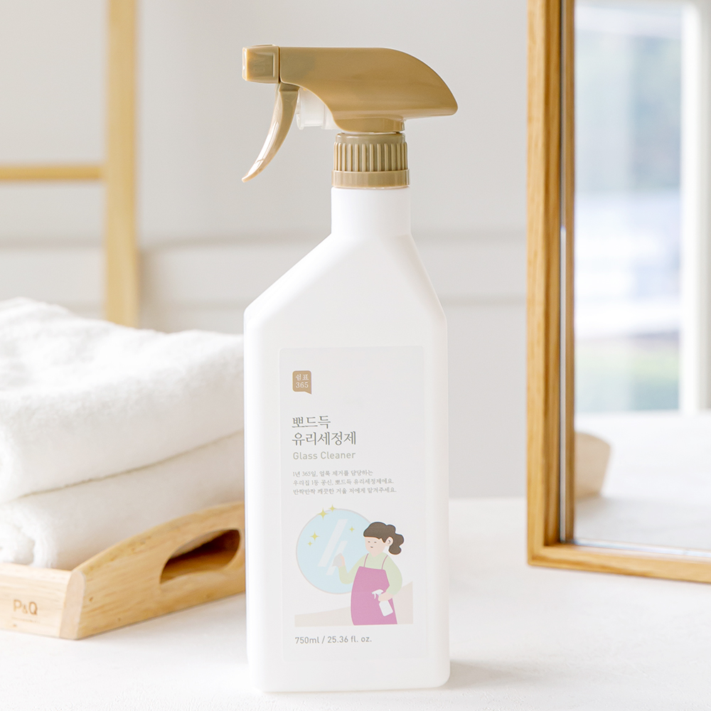 1+1 쉼표365 유리세정제 클리너 750ML 차량 자동차 거울 유리 창문 얼룩제거 - 상세 이미지 2