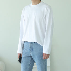 남자긴팔티셔츠 오버핏 이너 레이어드 절개 쭉티셔츠 착용 후기 | 사이즈/핏 총정리 - 상품 이미지 3