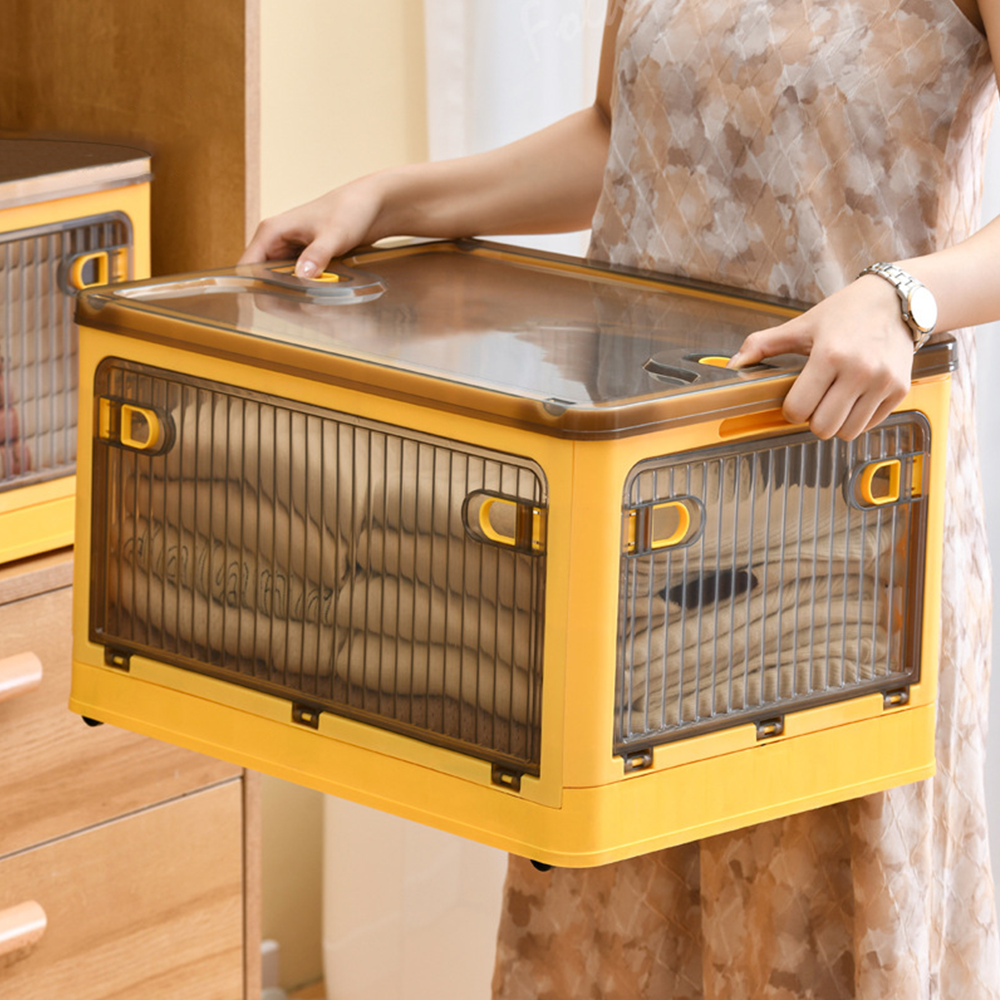 접이식 리빙박스 플라스틱 5면 오픈 폴딩박스 옷 수납 정리함 수납함 S사이즈