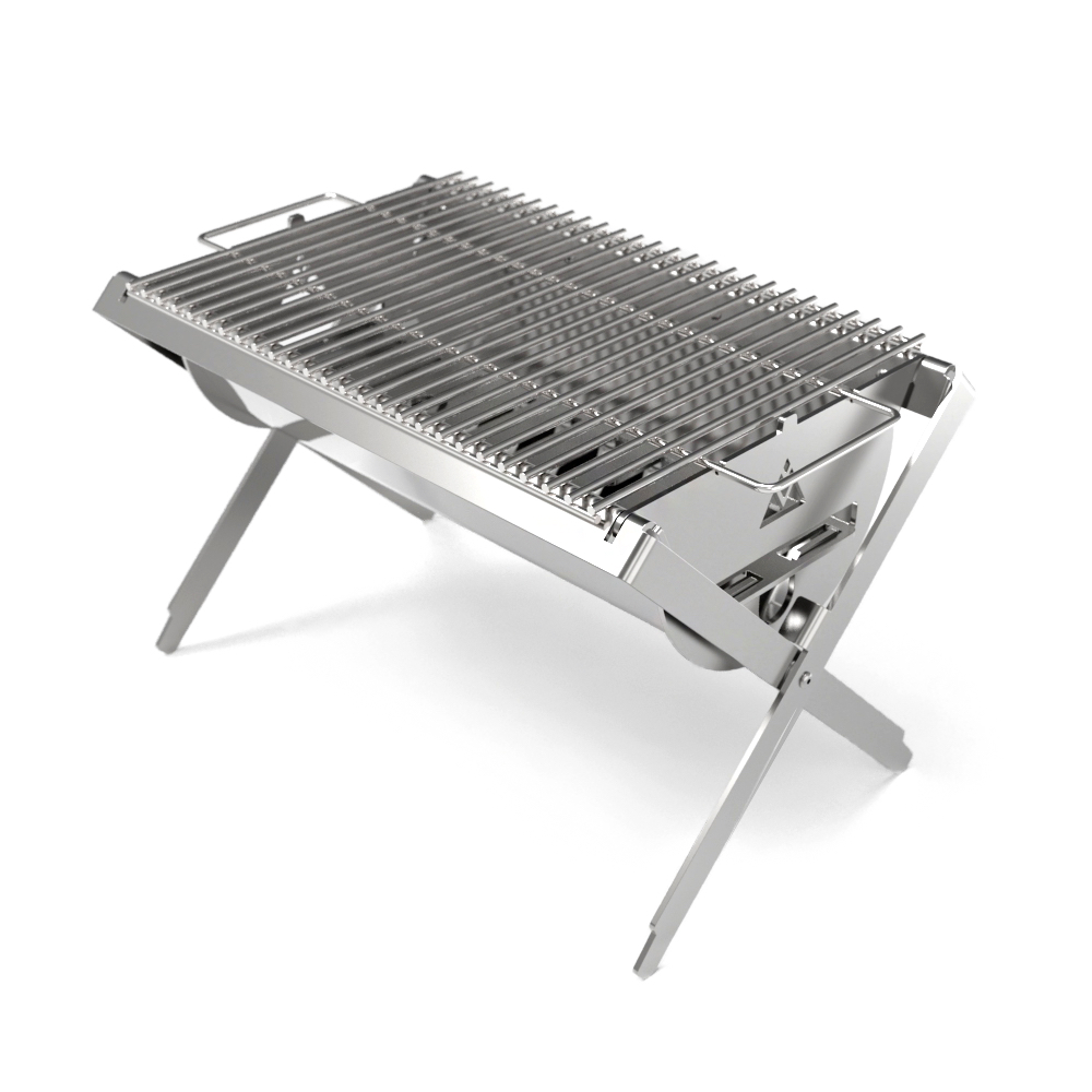 밥캠핑 엑스그릴 컴팩트 접이식 숯불 바베큐그릴 불멍 캠핑화로대